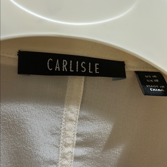 Carlisle Women's silk Cream snap closure Blouse - Picture 2 of 5